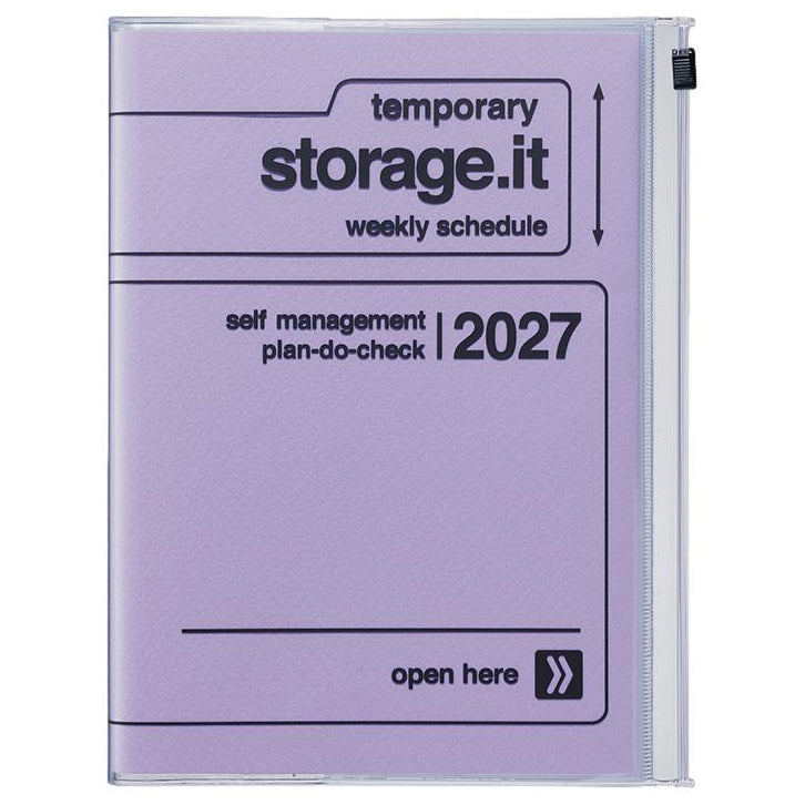 Mark’s – Agenda Scolaire Semainier 26 - 27 Storage.it Lavande A5 (16,4 x 21,5 cm)