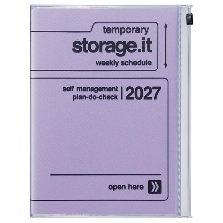 Mark’s – Agenda Scolaire Semainier 26 - 27 Storage.it Lavande A5 (16,4 x 21,5 cm)