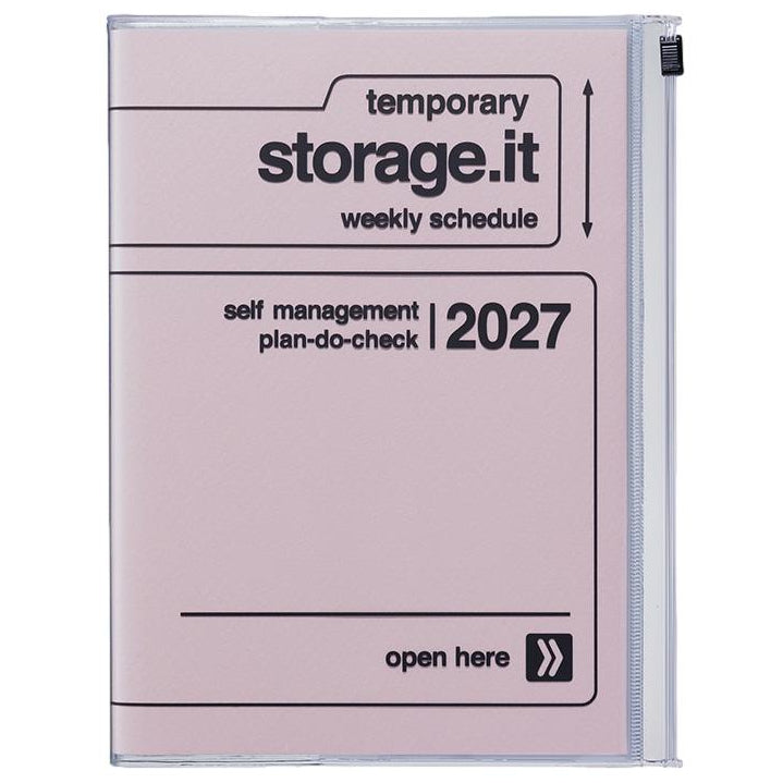 Mark’s – Agenda Scolaire Semainier 26 - 27 Storage.it Pink A5 (16,4 x 21,5 cm)