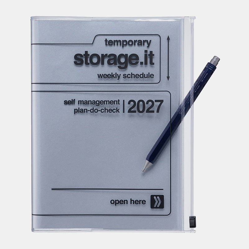 Mark’s – Agenda Scolaire Semainier 26 - 27 Storage.it Silver A5 (16,4 x 21,5 cm)