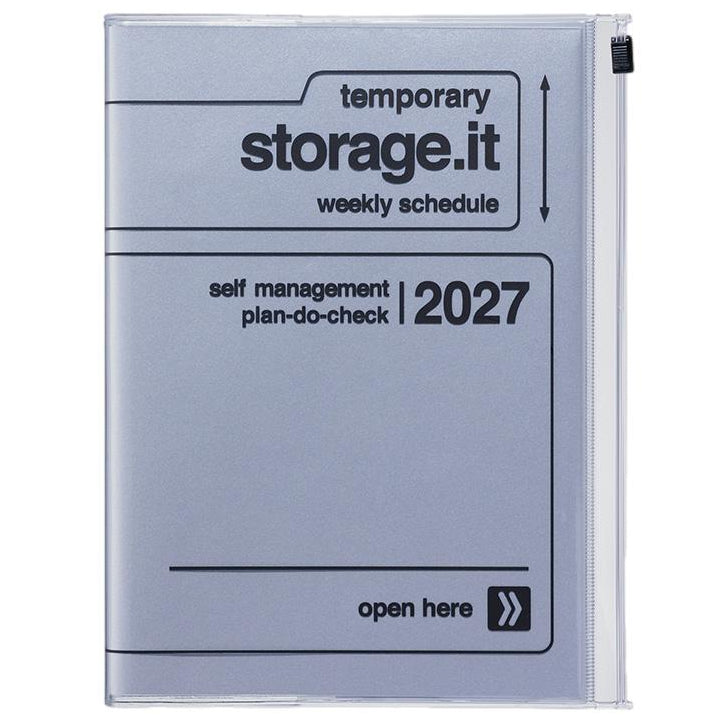 Mark’s – Agenda Scolaire Semainier 26 - 27 Storage.it Silver A5 (16,4 x 21,5 cm)