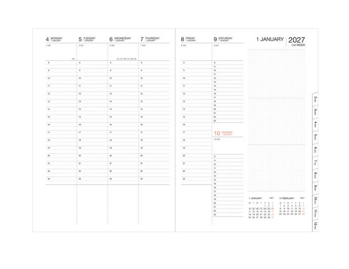 Mark’s – Agenda Scolaire Semainier 26 - 27 Wave Mint A5 (16,4 x 21,5 cm)