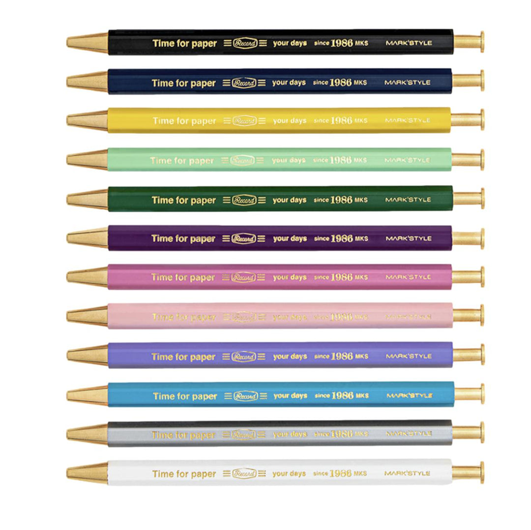 Mark's – Pencil Ball Gel Time for Paper – Gel Pen 0.5mm Assorted Colors (12.8cm)