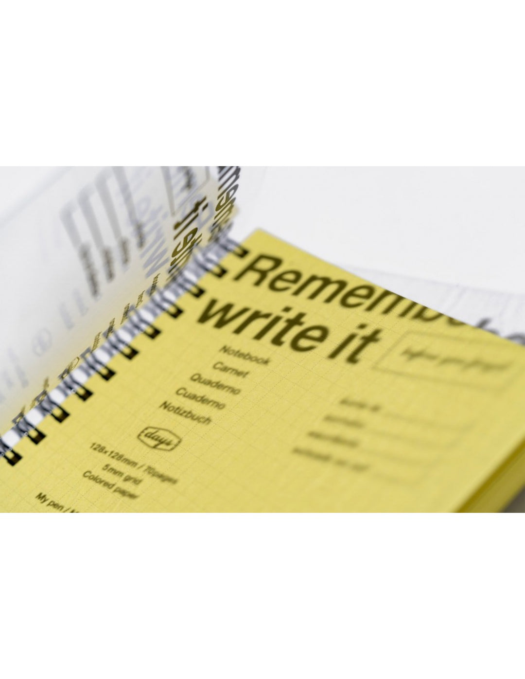 Mark’s – Remember to Write – Cahier à Carreaux Gris(15,5 x 11,5 cm)