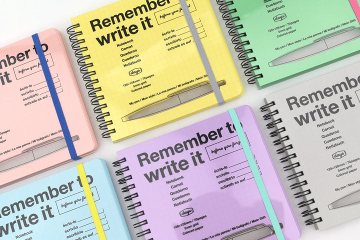 Mark’s – Remember to Write – Cahier à Carreaux Gris(15,5 x 11,5 cm)