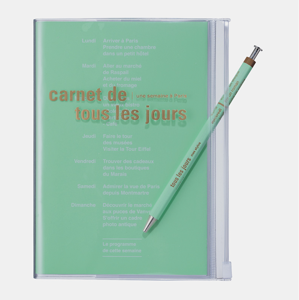 Mark's – Carnet de Tous les Jours Ocean Blue – Dot Mesh Notebook + Plain B6 (18.16 x 13.8 cm)
