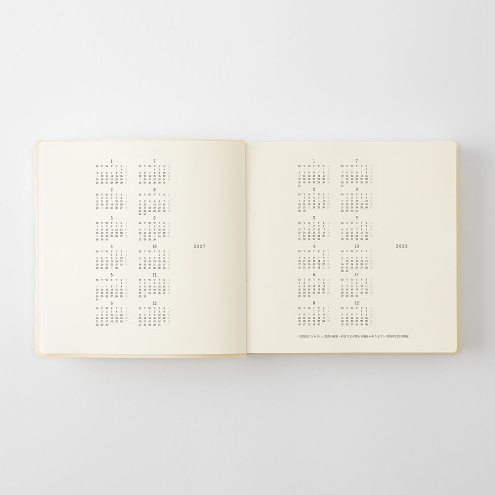 MD Product – Notebook Diary 1 Day 1 Page – 2027 Daily Planner Square (15.2 x 15.2 cm)