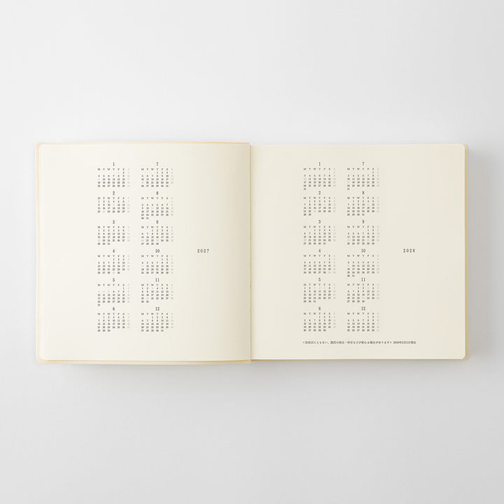 MD Product – Notebook Diary 1 Day 1 Page – 2027 Daily Planner Square (15.2 x 15.2 cm)