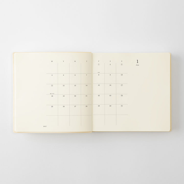 MD Product – Notebook Diary 1 Day 1 Page – 2027 Daily Planner Square (15.2 x 15.2 cm)