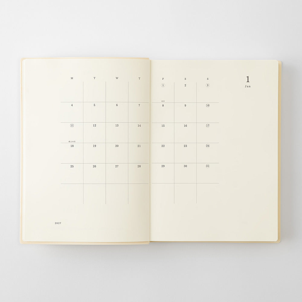 MD Product – Notebook Diary 1 Day 1 Page – 2027 Daily Planner A5 (12.6 x 15.7 cm)