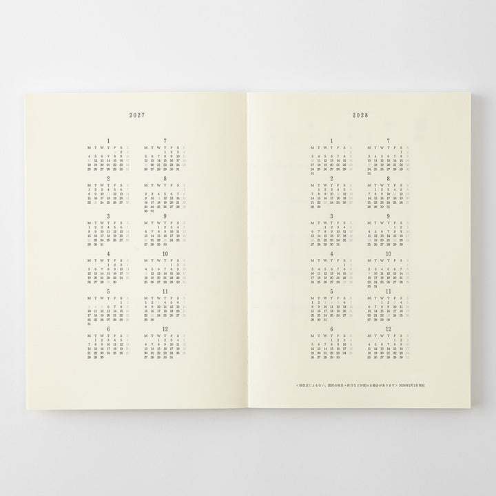 MD Product – Notebook Diary – 2027 Weekly Planner A5 (14.8 x 21cm)