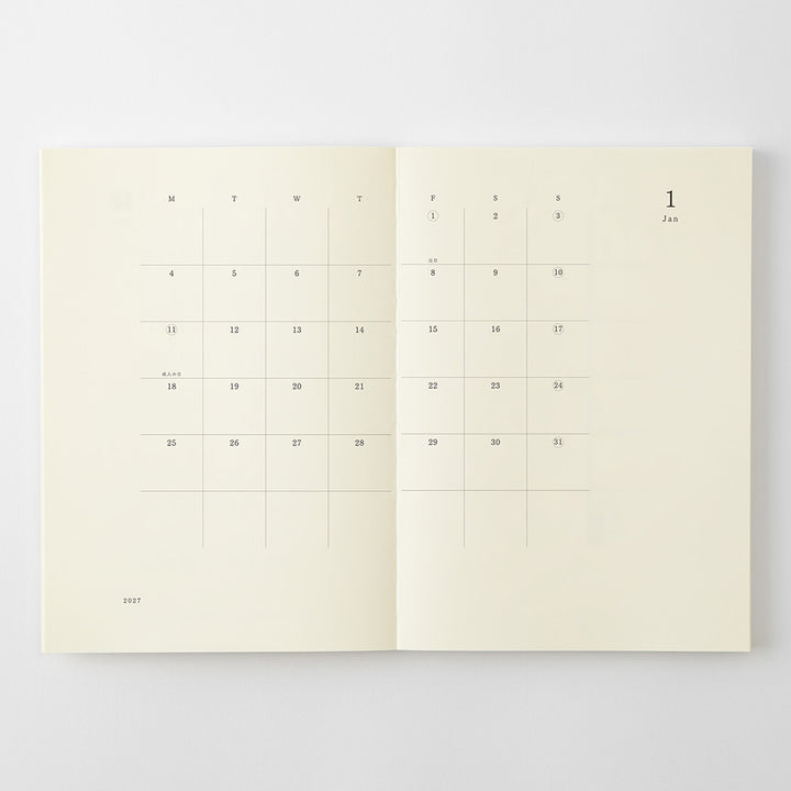 MD Product – Notebook Diary – 2027 Weekly Planner A5 (14.8 x 21cm)
