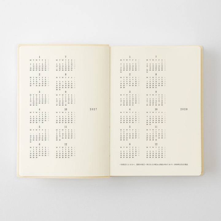 MD Product – Notebook Diary 1 Day 1 Page – 2027 A6 Daily Planner (11.2 x 15.4 cm)