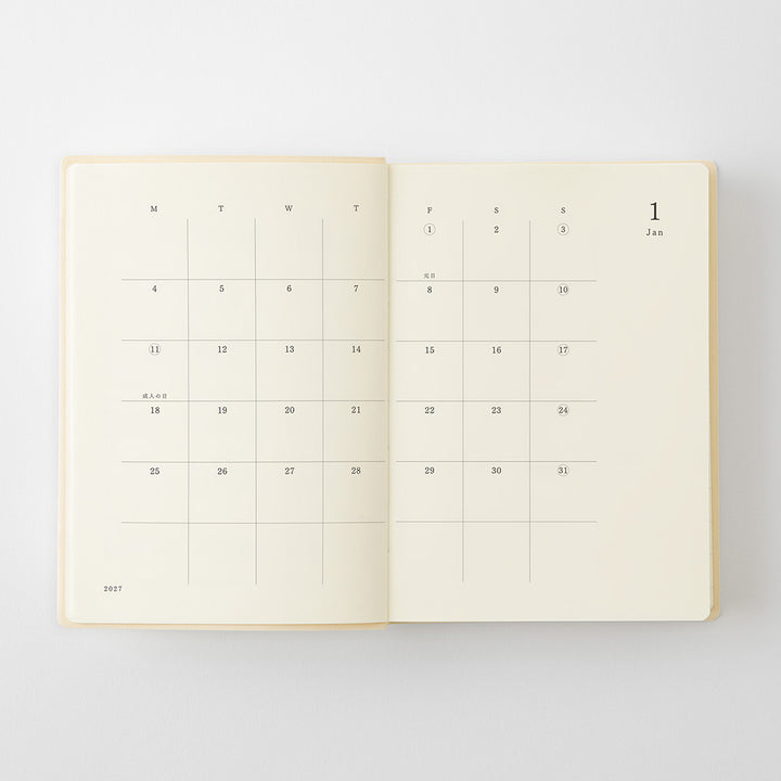 MD Product – Notebook Diary 1 Day 1 Page – 2027 A6 Daily Planner (11.2 x 15.4 cm)