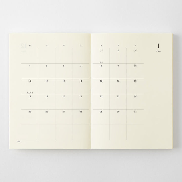 MD Product – Notebook Diary – Weekly Diary 2027 Semanal A6 (10,5 x 14,8 cm)