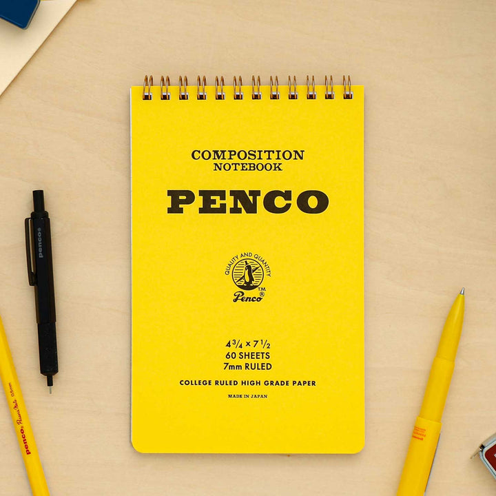 Penco – Coil Note Pad M – Yellow Lined Notepad A5 (12.1 x 19 cm)
