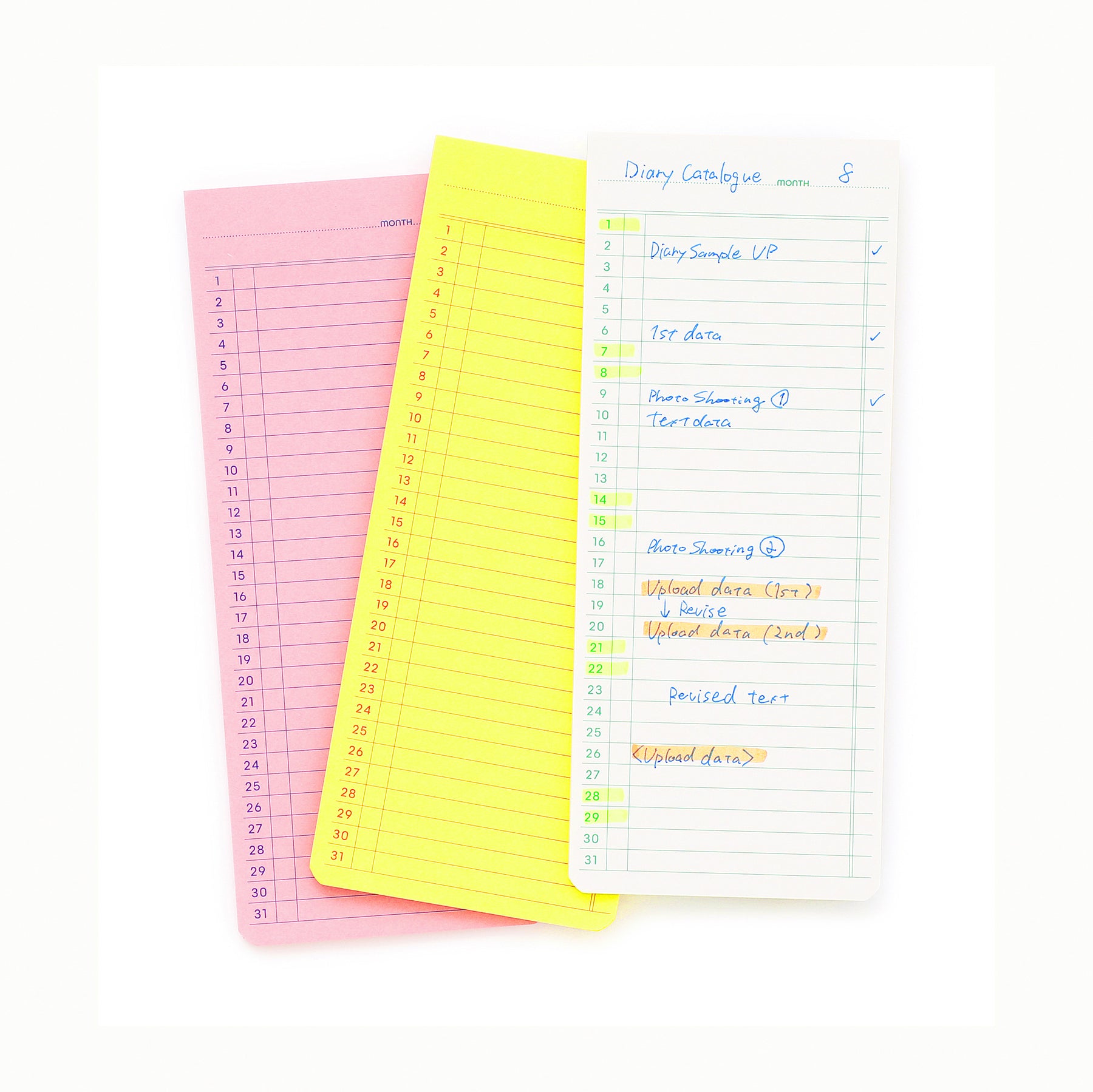 Note Able Notes Penco - Sticky Monthly memo pad - Monthly Sticky Notes (18 x 7.4 cm ...