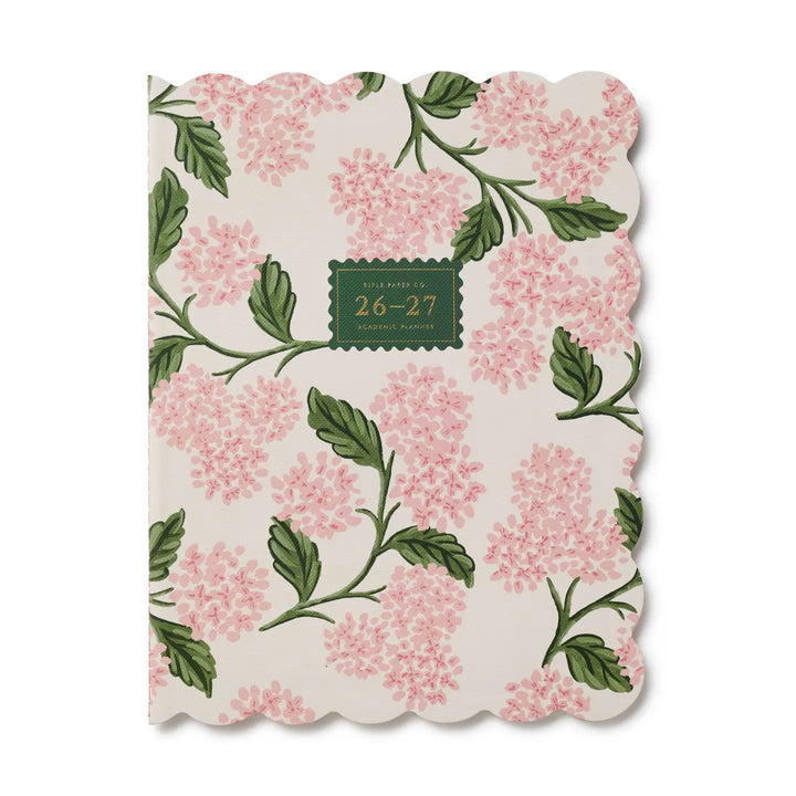 Rifle Paper Co - Agenda Mensual 26 -27 Pink Hydrange A4 (19,7 × 24,8 cm)