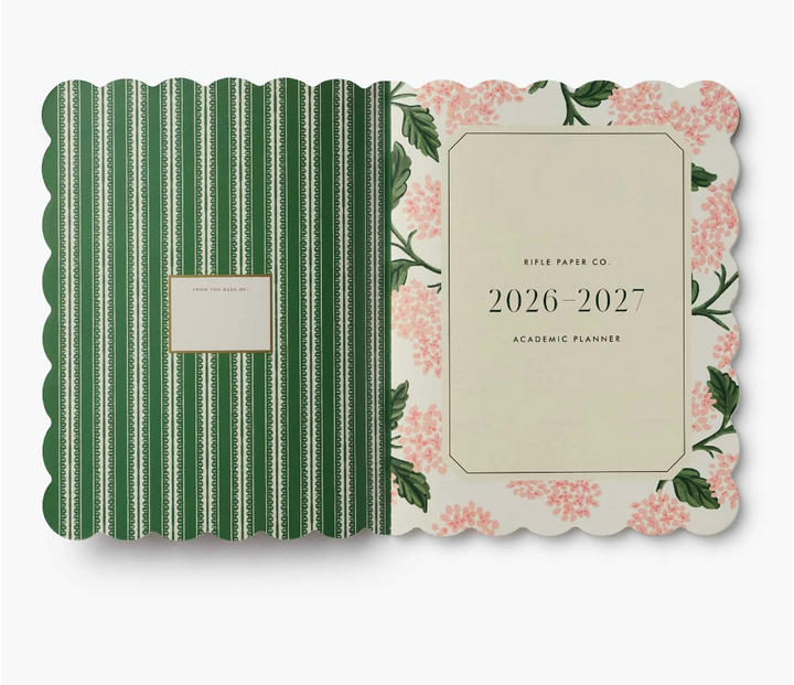 Rifle Paper Co - Agenda Mensual 26 -27 Pink Hydrange A4 (19,7 × 24,8 cm)