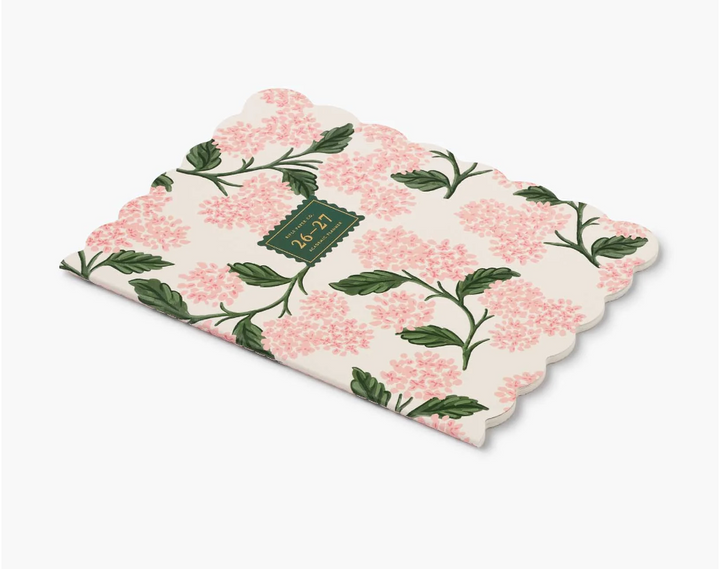 Rifle Paper Co - Agenda Mensual 26 -27 Pink Hydrange A4 (19,7 × 24,8 cm)