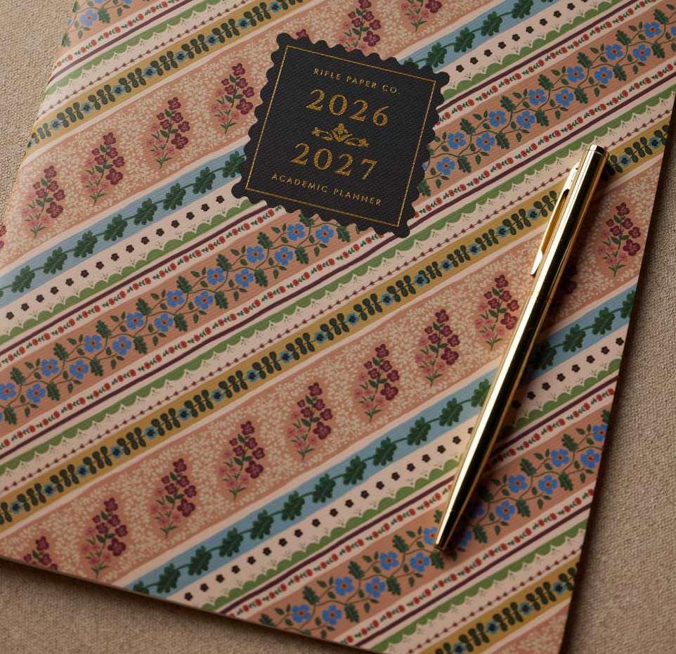 Rifle Paper Co - Agenda Mensual 26 -27 Paisley  A4 (19,7 × 24,8 cm)