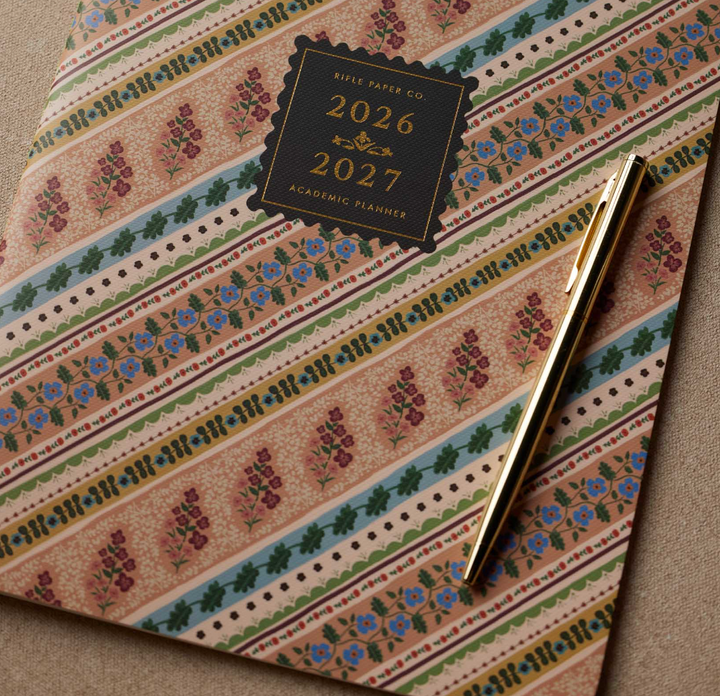 Rifle Paper Co - Agenda Mensual 26 -27 Paisley  A4 (19,7 × 24,8 cm)