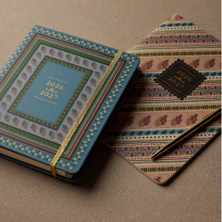 Rifle Paper Co - Agenda Semanal 26 -27 Covered Spiral Paisley B5 (17,1 × 21 cm)