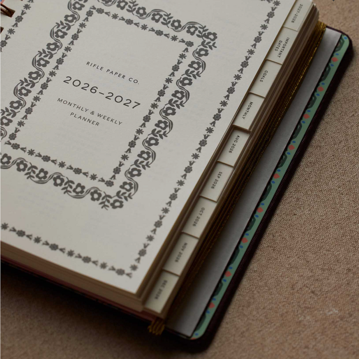 Rifle Paper Co - Agenda Semanal 26 -27 Covered Spiral Paisley B5 (17,1 × 21 cm)