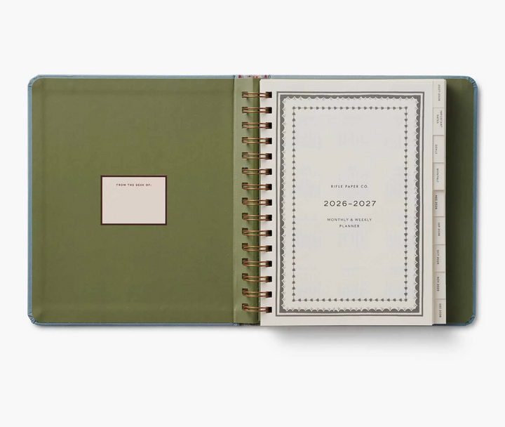 Rifle Paper Co - Agenda Semanal 26 -27 Covered Spiral Paisley B5 (17,1 × 21 cm)