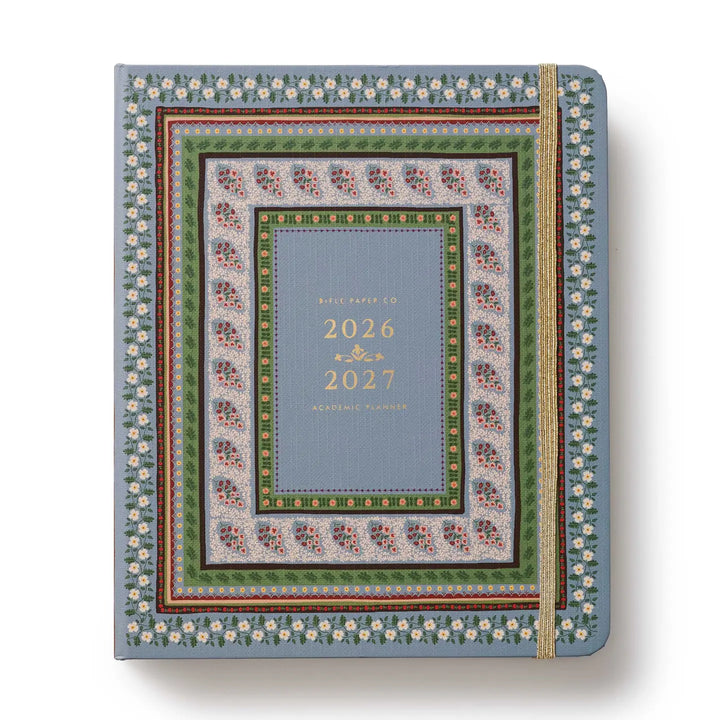 Rifle Paper Co - Agenda Semanal 26 -27 Covered Spiral Paisley B5 (17,1 × 21 cm)