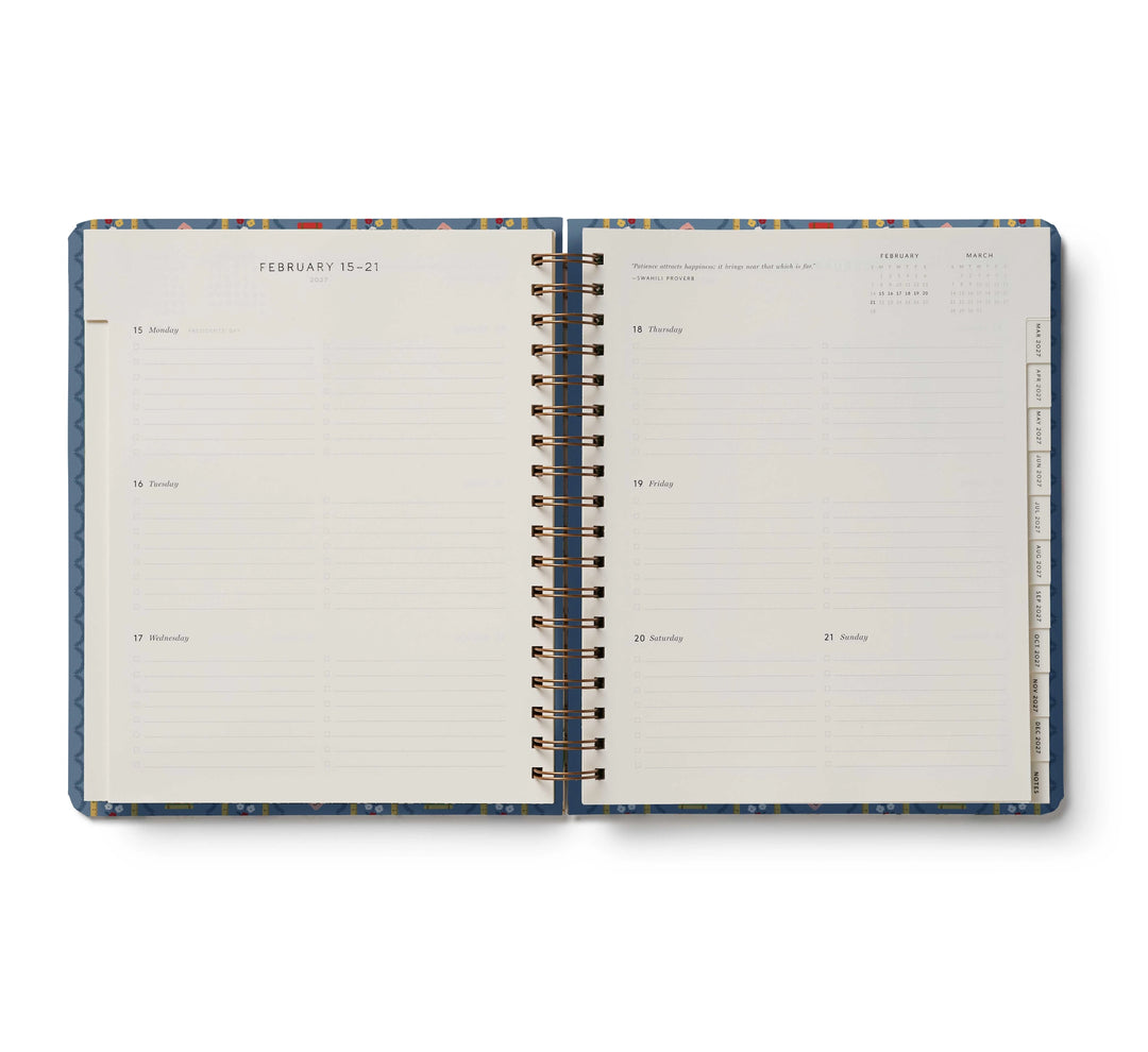 Rifle Paper Co - Agenda Semanal 26 -27 Spiral Schoolhouse A4 (21,6 × 25,4 cm)