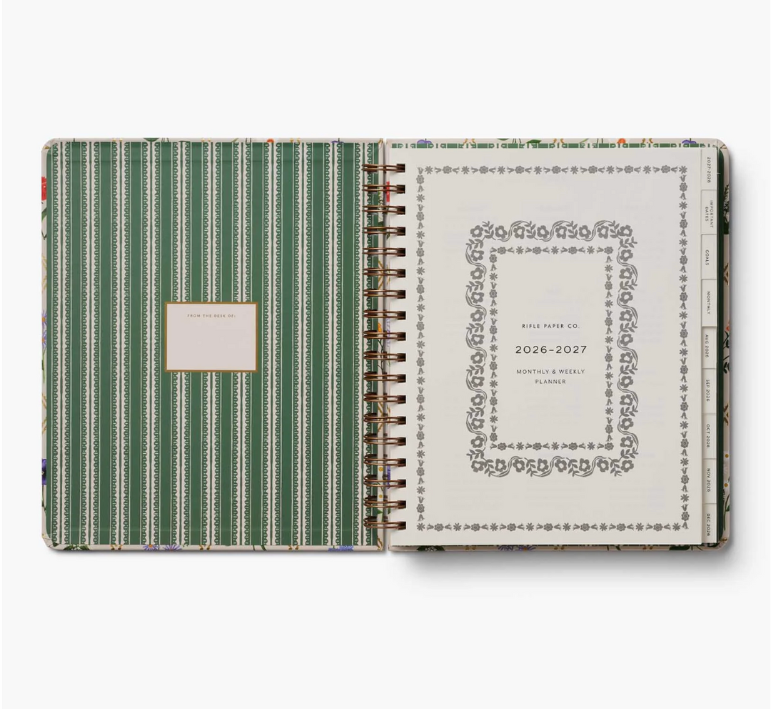 Rifle Paper Co - Agenda Semanal 26 -27 Spiral Garden Study A4 (21,6 × 25,4 cm)