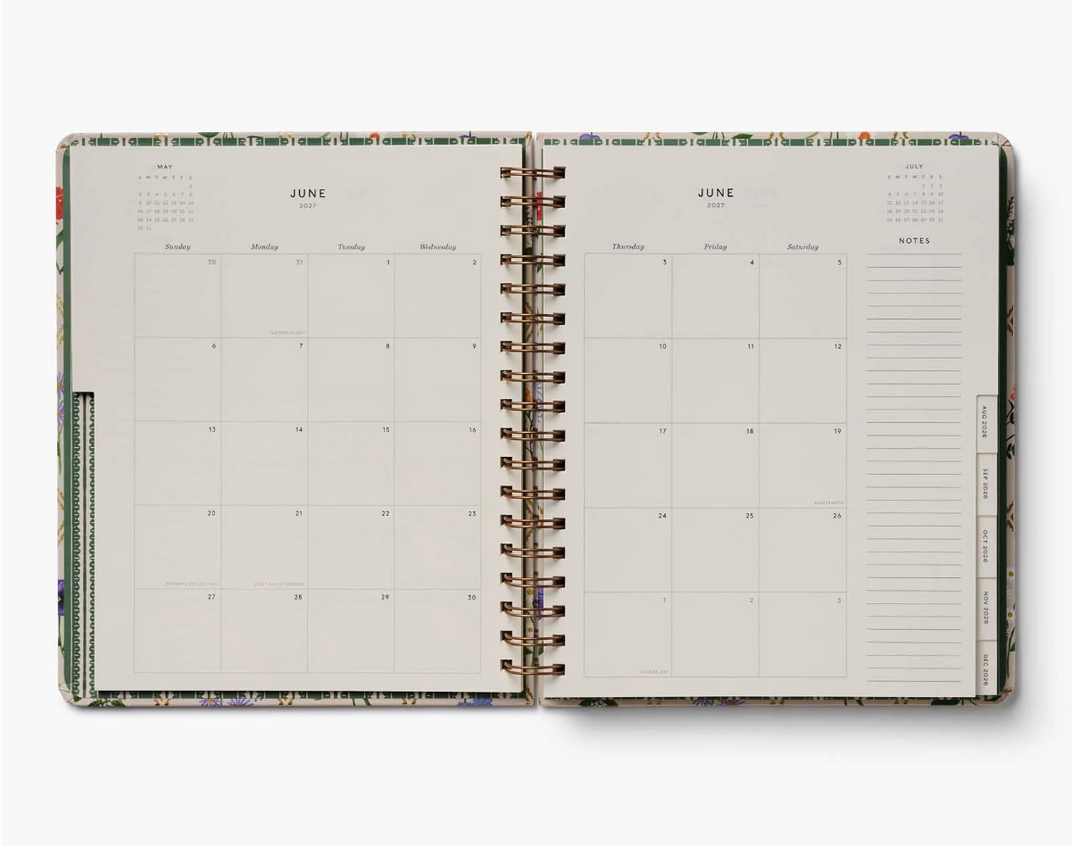 Rifle Paper Co - Agenda Semanal 26 -27 Spiral Garden Study A4 (21,6 × 25,4 cm)
