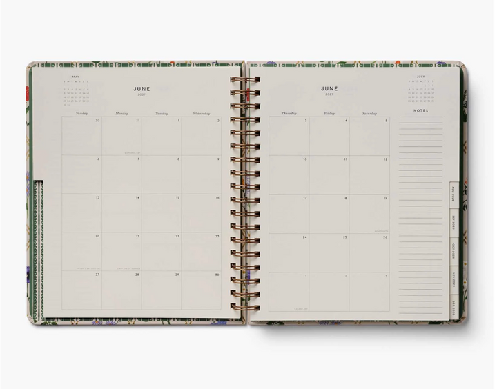 Rifle Paper Co - Agenda Semanal 26 -27 Spiral Garden Study A4 (21,6 × 25,4 cm)