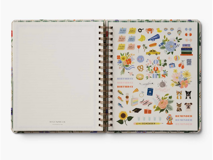 Rifle Paper Co - Agenda Semanal 26 -27 Spiral Garden Study A4 (21,6 × 25,4 cm)