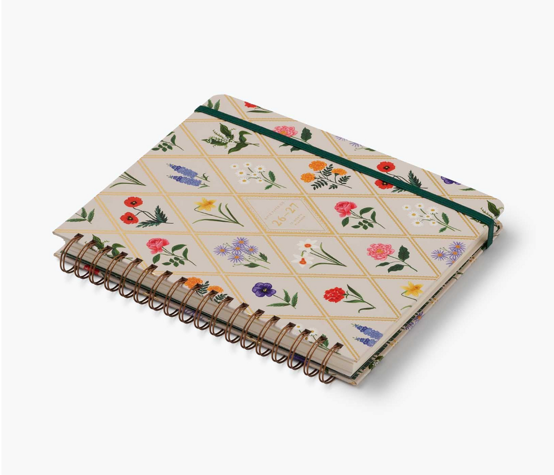 Rifle Paper Co - Agenda Semanal 26 -27 Spiral Garden Study A4 (21,6 × 25,4 cm)