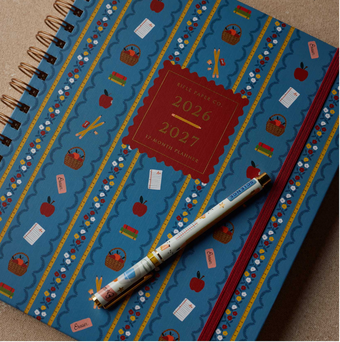 Rifle Paper Co - Agenda Semanal 26 -27 Spiral Schoolhouse A4 (21,6 × 25,4 cm)