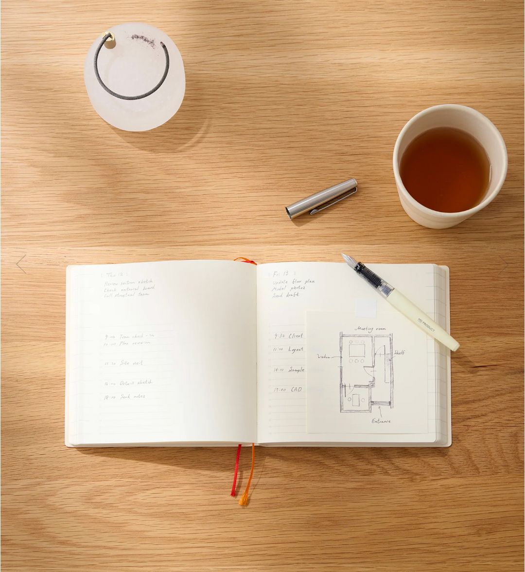 MD Product – Notebook Diary 1 Day 1 Page – 2027 Daily Planner Square (15.2 x 15.2 cm)