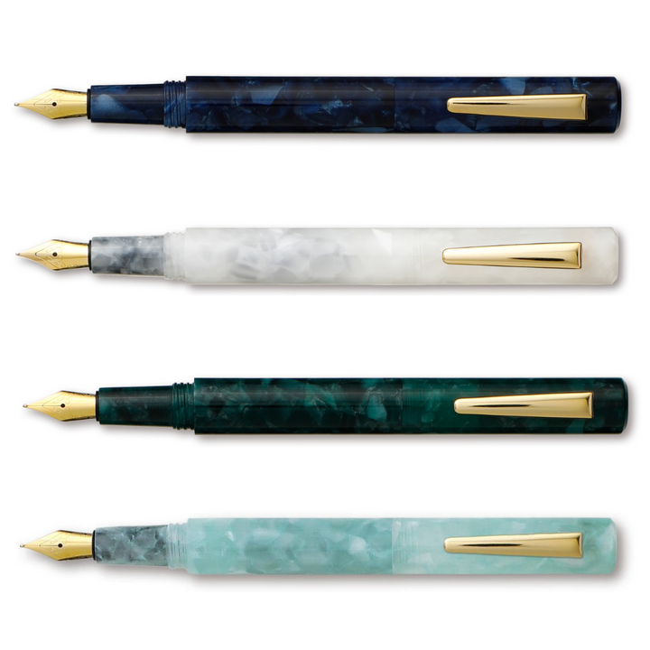 Hightide - Attaché Marbled Fountain Pen - Pluma F (10,3 cm)