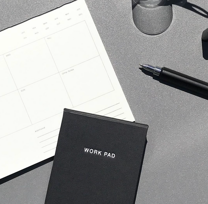 Before Breakfast – Work Pad Black – Notepad A6 (12 x 9 cm)