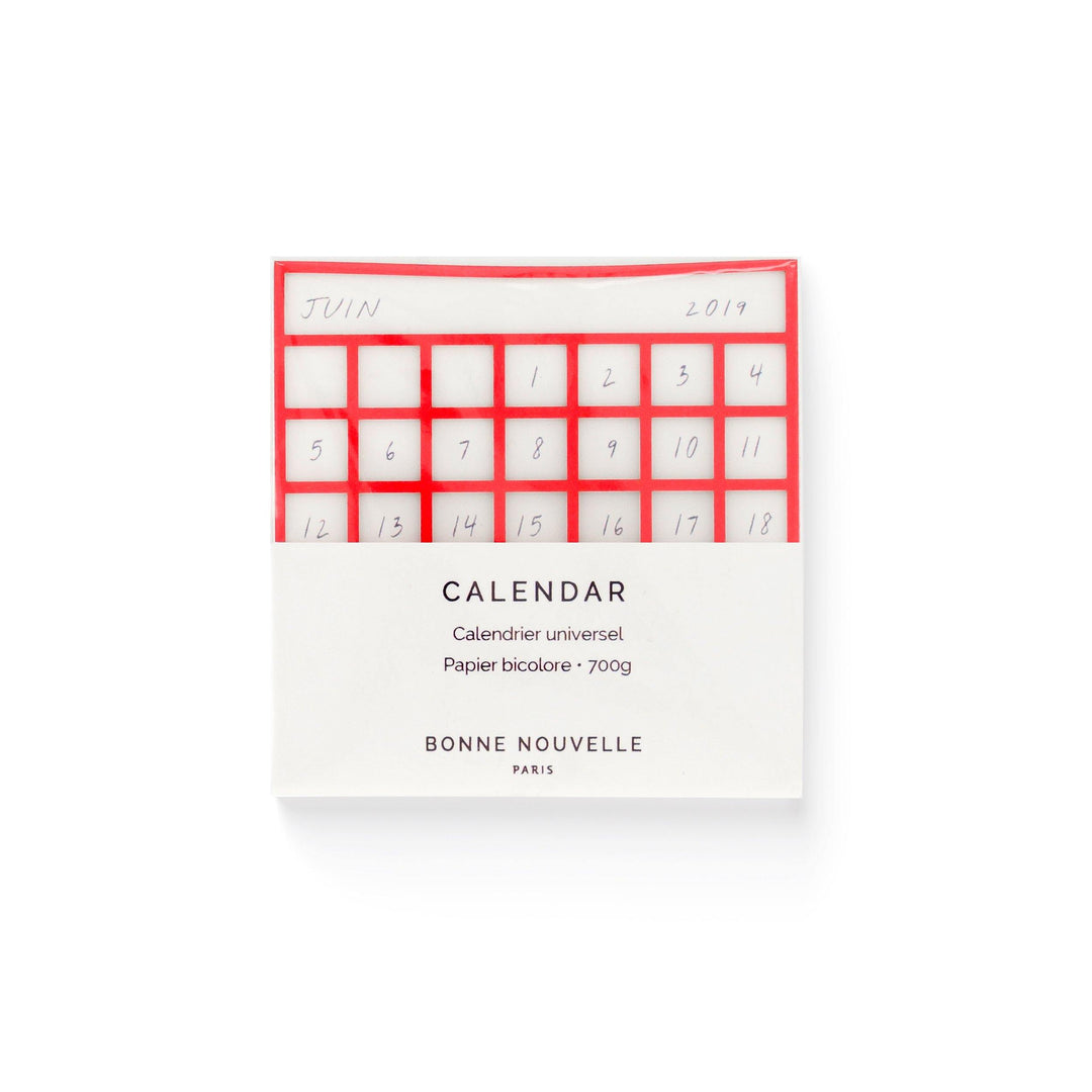 Maison Bonne Nouvelle – CALENDAR – Red Calendar (two sizes S and L)