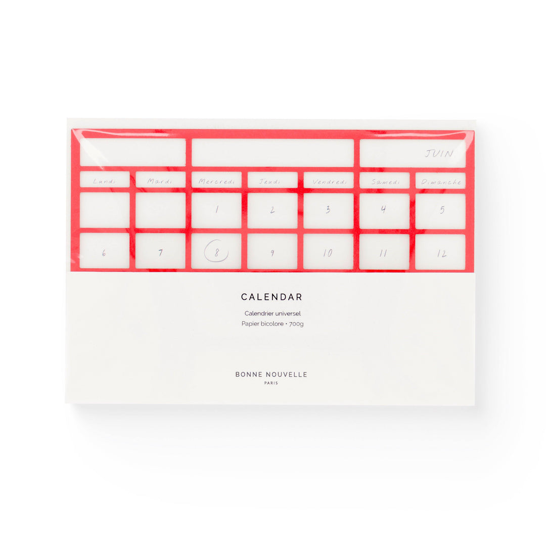 Maison Bonne Nouvelle – CALENDAR – Calendario Rojo (dos tamaños S y L)