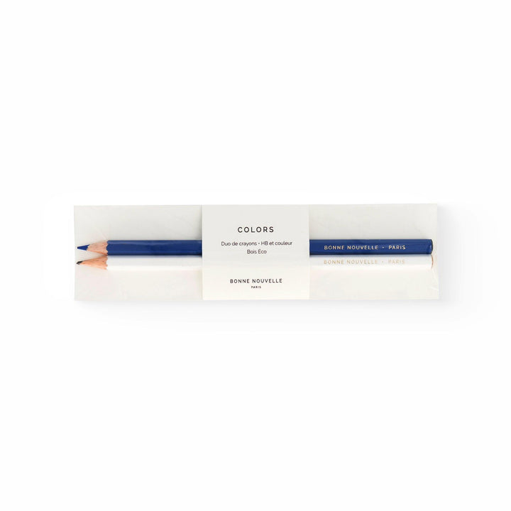 Maison Bonne Nouvelle – COLORS Blue – Set of two pencils (18 cm)