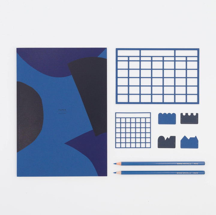 Maison Bonne Nouvelle – PAPER – Blue Dot Mesh Notebook B5 (17.6 x 25 cm)