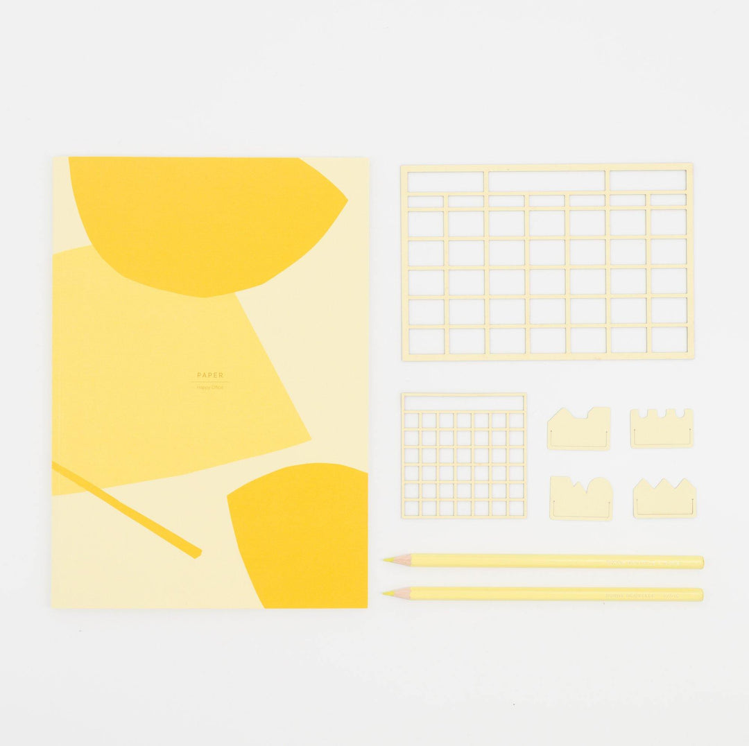 Maison Bonne Nouvelle – PAPER – Cuaderno Amarillo Malla de puntos B5 (17,6 x 25 cm)