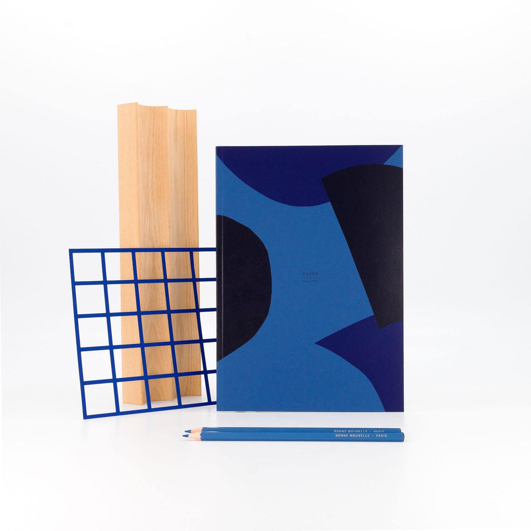 Maison Bonne Nouvelle – PAPER – Cuaderno Azul Malla de puntos B5 (17,6 x 25 cm)