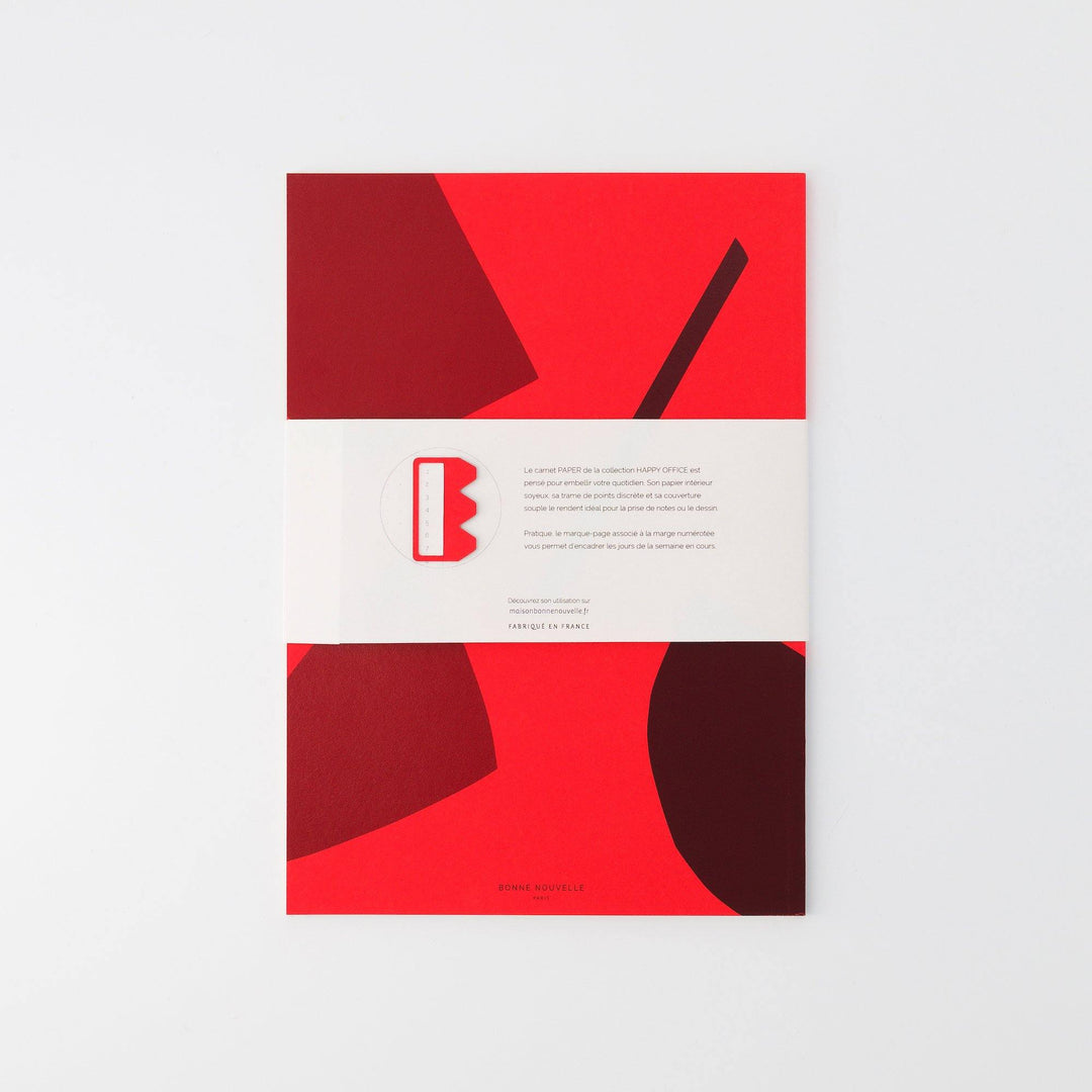 Maison Bonne Nouvelle – PAPER – Cuaderno Rojo Malla de puntos B5 (17,6 x 25 cm)