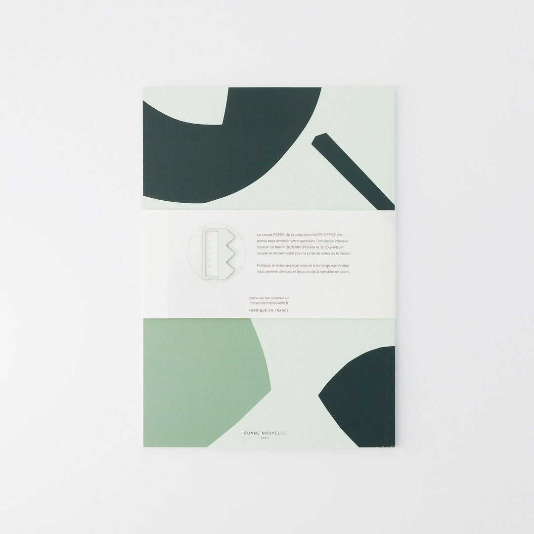 Maison Bonne Nouvelle – PAPER – Cuaderno Verde Malla de puntos B5 (17,6 x 25 cm)
