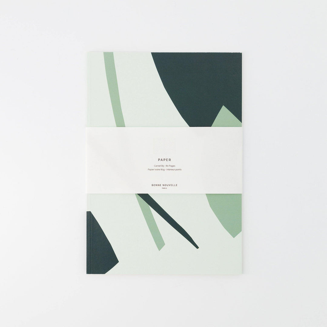 Maison Bonne Nouvelle – PAPER – Cuaderno Verde Malla de puntos B5 (17,6 x 25 cm)