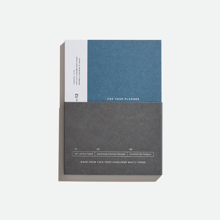 Before Breakfast – One Year Planner Stone Blue (Weekly + To Do) – Planificador Semanal A5 (19,6 x 14,1 cm)